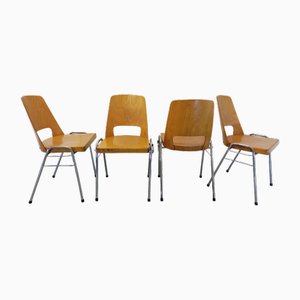 Vintage Manhattan Stackable Chairs from Baumann, 1970s, Set of 4