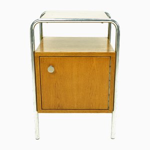 Comodino Bauhaus in acciaio di Kovona, anni '30