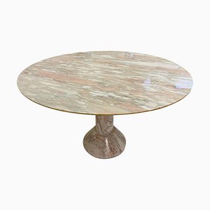 Italian Pink Marble Dining Table, 1970s