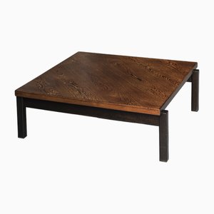Square Coffee Table in Wengé Wood, 1960s