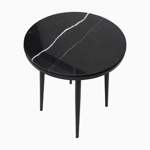 Round Side Table in Black Marble by Gunter Lambert, 2010s