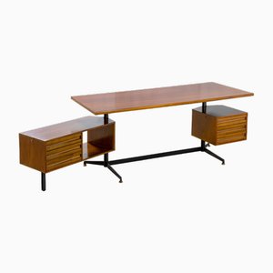 T96 Desk with Adjustable Chest of Drawers by Osvaldo Borsani for Techno, 1956