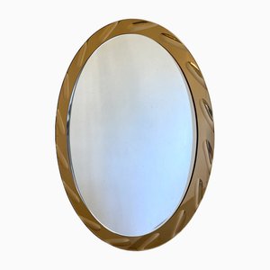 Specchio ovale di Cristal Art, Italia, anni '70