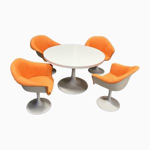 Set-Line Dining Table & Chairs from Lübke, 1970s, Set of 5