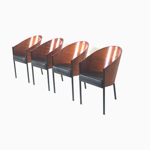 Vintage Esszimmerstühle Modell Costes von Philippe Starck, 1980er, 4er Set