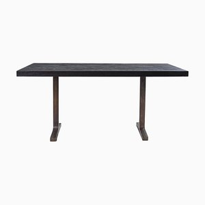 Trestle Table in Cast Bronze and Walnut from BDDW, 2013