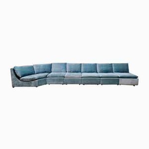 Modular Velvet Sofa by Walter Knoll for Knoll Inc. / Knoll International, 1970s, Set of 7