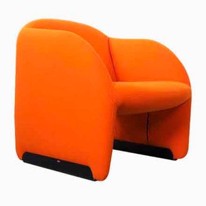 Orange Ben Chair attributed to Pierre Paulin for Artifort, 1980s