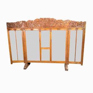 Large Vintage Eastern Room Divider with Mirrors
