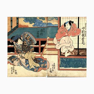 Utagawa Kunisada (Toyokuni III), Nakamura Utaemon, gravure sur bois, 1840
