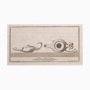 Giovanni Battista Casanova, Oil Lamp to Hang, Etching, 18th Century