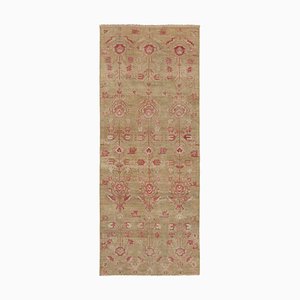 Anatolischer Vintage Teppich in Beige & Rot