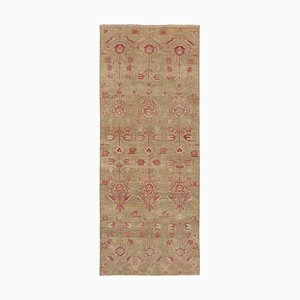 Tappeto vintage beige e rosso anatolico