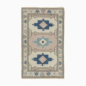 Tapis Vintage en Laine et Coton d'Anatolie