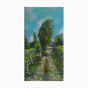 Kamsar Ohanyan, Green Way, 2022, Huile sur Toile