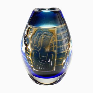 Ariel Gondoliere Vase by Edvin Oehrstroem for Orrefors, Sweden 1962