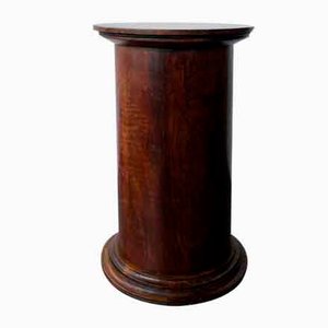 Round Pedestal Side Table with Cupboard