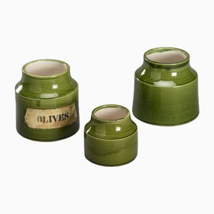 3 Ceramic Pots, Mado Jolain 1960, Set of 3