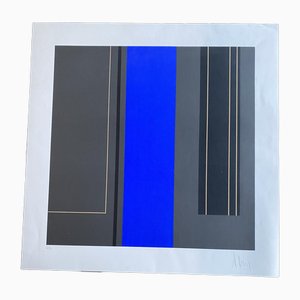 Luc Peire, Abstrakte Komposition, Farbsiebdruck, 1970er, Gerahmt