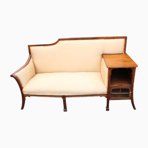 Mahogany Sofa with Cabinet One End, 1920s