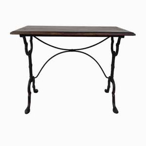 Bistro Table with Oak Leaf in the style of Paris Bastille Court Damoye, 1920s