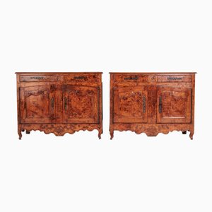 18th Century French Burr Ash Buffets, Set of 2