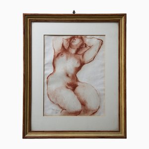 Frank Dobson, Nude, 1937, Sanguine Drawing
