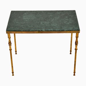 French Marble and Brass Side Table, 1950s