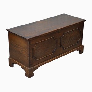 18th Century Georgian Elm Coffer or Chest with Hinged Lid, 1820s