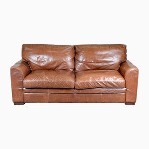 Italian Tan Leather 3-Seater Sofa from Viva