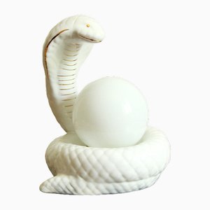 Lampada Snake in ceramica e vetro di Murano di Avorin, Italia, anni '70