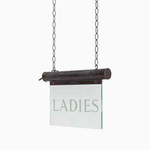 Illuminated Ladies Sign in Brass from K.F.M Engineering, 1920s