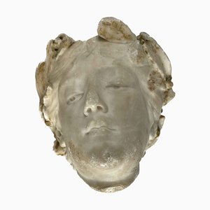 Italian Marble Head of Woman, Early 1900s