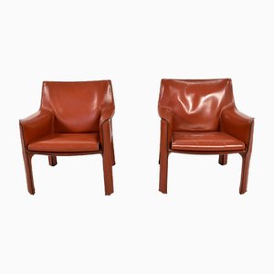 CAB 414 Armchairs by Mario Bellini for Cassina, 1990s, Set of 2