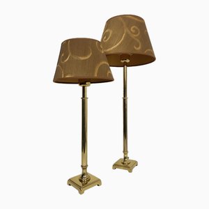 Vintage Brass Table Lamps from Kullmann, the Netherlands, 1970s, Set of 2
