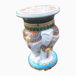 Chinesischer Vintage Gartenhocker oder Tisch mit Elefanten