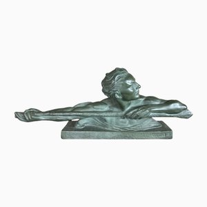 Art Deco Meurice Athlete Sculpture in Plaster