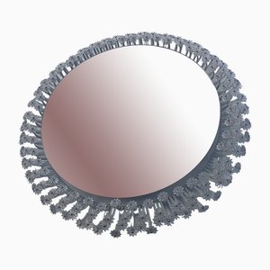 Vintage Illuminated Mirror with Flower Frame attributed to Stejnar, 1960s