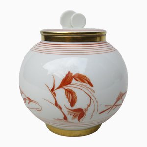 Art Deco Lidded Box with Japanese Decor by Fritz von Stockmeyer for Porcelain Factory Arzberg, 1930s