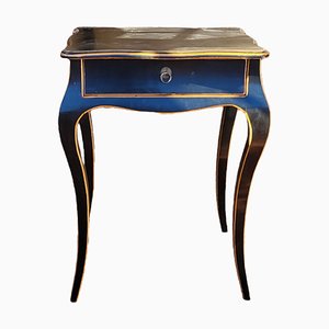 Louis XVI Tisch mit goldenen Kanten & Schublade
