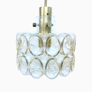 Pendant Light in Glass and Brass by Helena Tynell for Limburg, 1960s-1970s