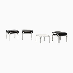 Fritz Hansen zugeschriebene Sitzgruppe von Jørn Utzon, 1960er, 4er Set