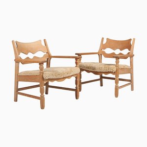Lounge Chairs attributed to Henning Kjærnulf, 1970s, Set of 2