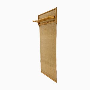Mid-Century Foldable Reed Wall Hanger, 1970s