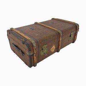 Wood Strapped Travel Trunk, 1920s