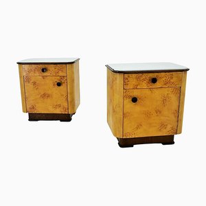 Bedside Tables attributed to Jindrich Halabala for Up Zavody, Czechoslovakia, 1960s, Set of 2