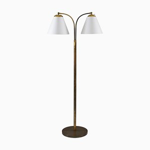 Modern Floor Lamp in Brass, Swedish, 1940s