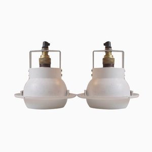 White Spherical Spot Lights by Louis Poulsen Denmark, Set of 2