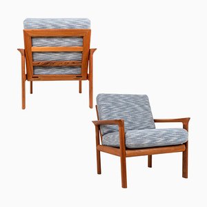 Sven Ellekaer zugeschriebene Borneo Komfort Stühle, 1960er, 2er Set