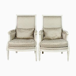 French Louis XVI Armchairs, 1890s, Set of 2